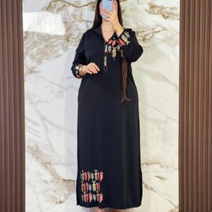 Djellaba brodée d'agate